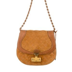Marc Jacobs Quilted Suede Saffron Shoulder Bag